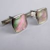 14K Mother of Pearl Cuff Links