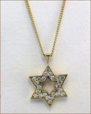 18K and Diamond Star of David