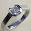 18k Favored Half-Bezel Solitaire