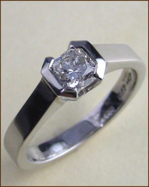 18k Favored Half-Bezel Solitaire