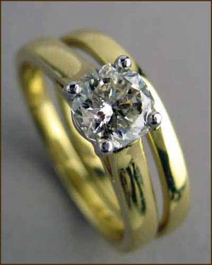 .70 ct Octagon Diamond Ring Set