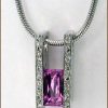 pink sapphire and Diamond necklace