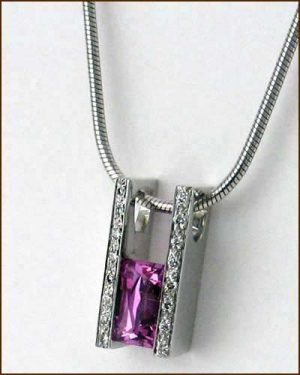 Pink sapphire necklace