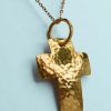 Big Sur Design 24k Cross Pendant