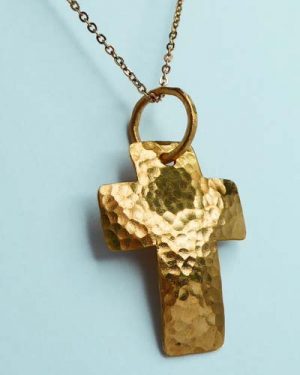 Big Sur Design 24k Cross Pendant