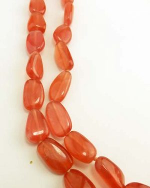 Gem Quality Rhodochrosite Necklace detail