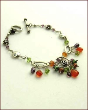 Laura Gibson Multi Gem Bracelet side