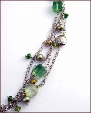 Laura Gibson Multi Gem Necklace 881-55 detail