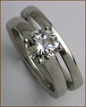 Platinum Wedding Set 1.02 ct