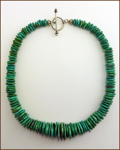Silver Heavy Turquoise Necklace 886-7288