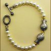 Silver Pearl Fish Bracelet B2001