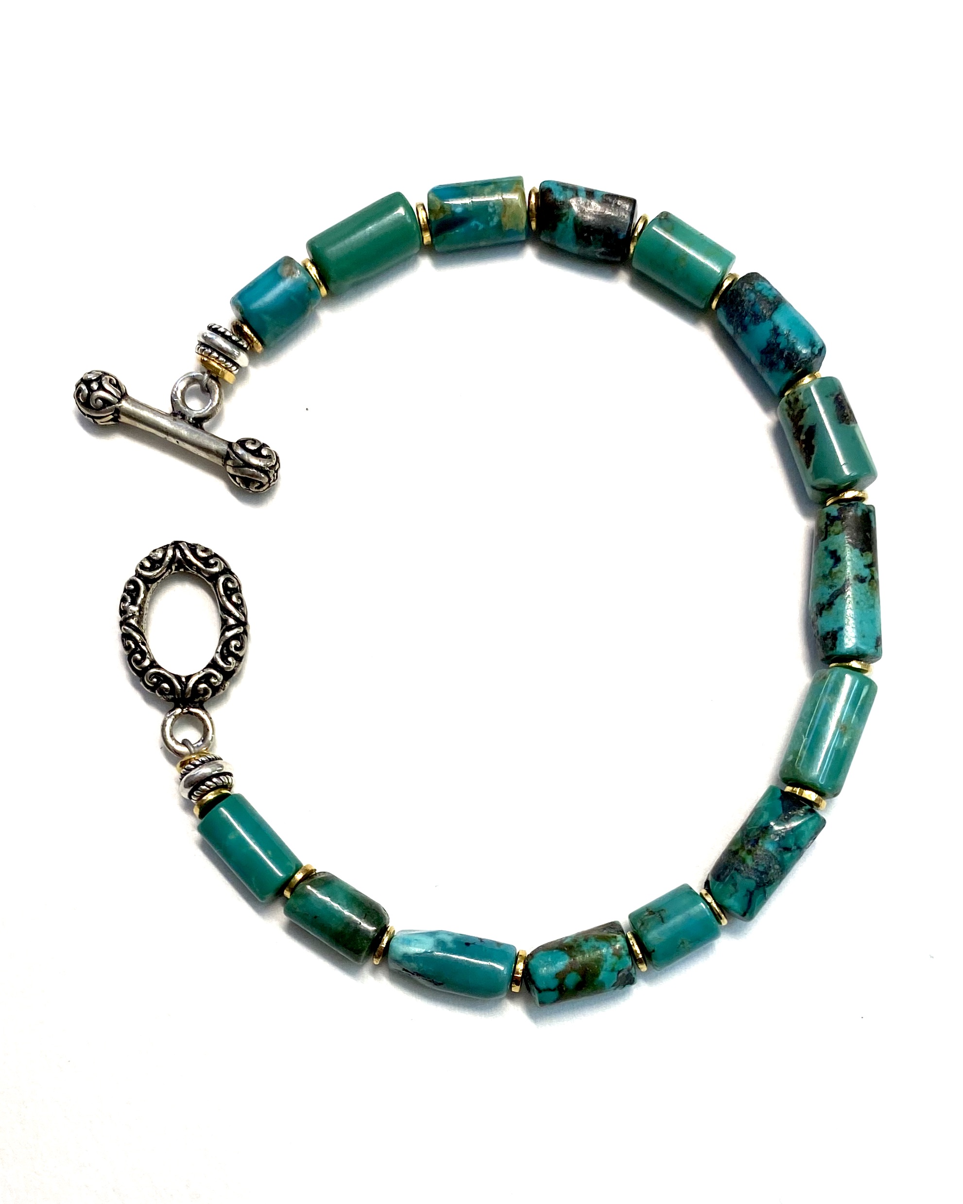 B2003 Britta Schömer Silver Turquoise Bracelet • Earthworks