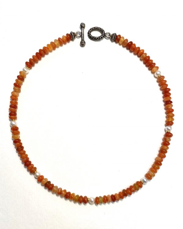 Silver Carnelian Necklace