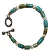 Britta Schömer Silver Turquoise and Pearl Bracelet